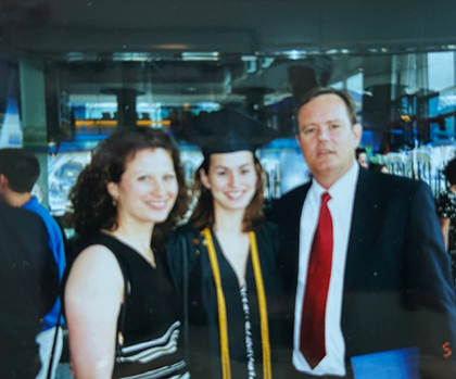 Beth O'Leary with her parents at her SLU graduation Beth O'Leary with her parents at her SLU graduation